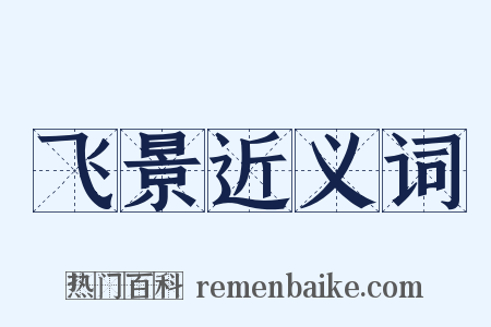 飞景近义词是什么意思的图片